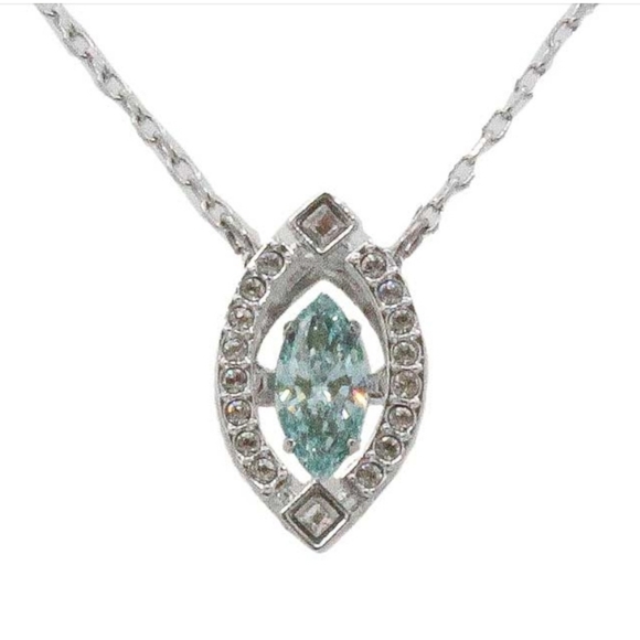 Swarovski Sparkling Dance Crystal Glass Silver Necklace - Picture 4 of 5